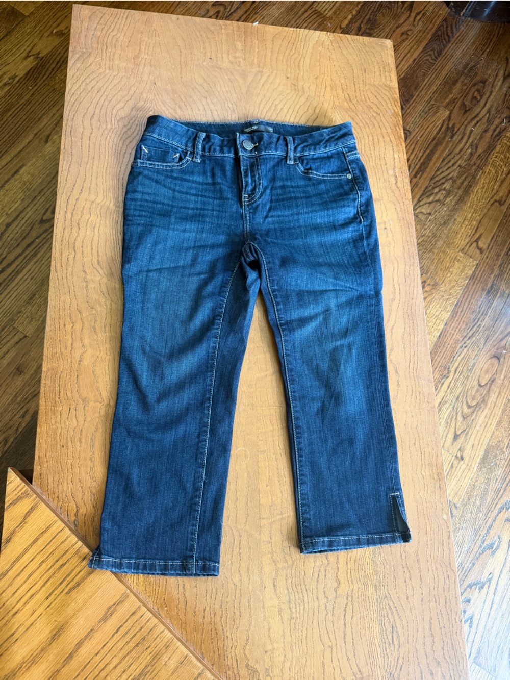 Simply Vera Vera Wang Dark Blue Denim Capris